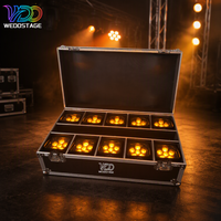 Projecteur LED PAR WEDOSTAGE 6*18W 6-en-1 RGBAW UV sur batterie, avec contrôle DMX512 et application, pour éclairage de scène et de fête