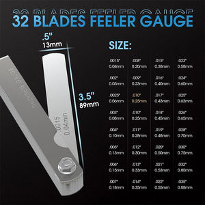 <span class=keywords><strong>2</strong></span>-teiliges Zoll-und metrisches Füllmesser-Set Gerade und versetzte Reparatur werkzeuge für die Messung von Ventil-und Zündkerzen lücken - Product Image 2