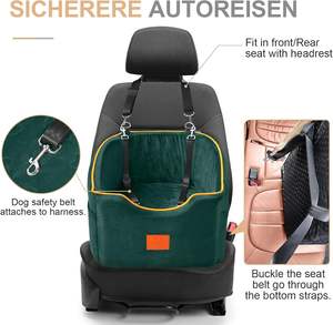 Hersteller Großhandel Hund Autos itz Booster Memory Foam Elevate <span class=keywords><strong>Pet</strong></span> Autos itz für kleine Hunde 35lbs Wasch bar - Product Image 3