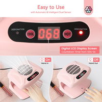 Séchoir à ongles intelligent personnalisé OEM ODM en gros, à double fonction air froid et chaud, séchoir à vernis à ongles, directement de l'usine