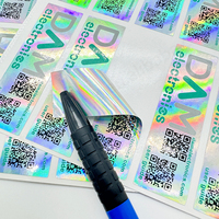 Hoja impermeable código QR logotipo láser etiqueta holográfica