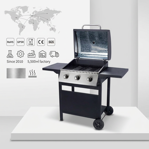 Barbecue à <span class=keywords><strong>gaz</strong></span> moderne en fer avec rangement, mobilier de jardin, personnalisable, facile à nettoyer, barbecue domestique - Product Image 1