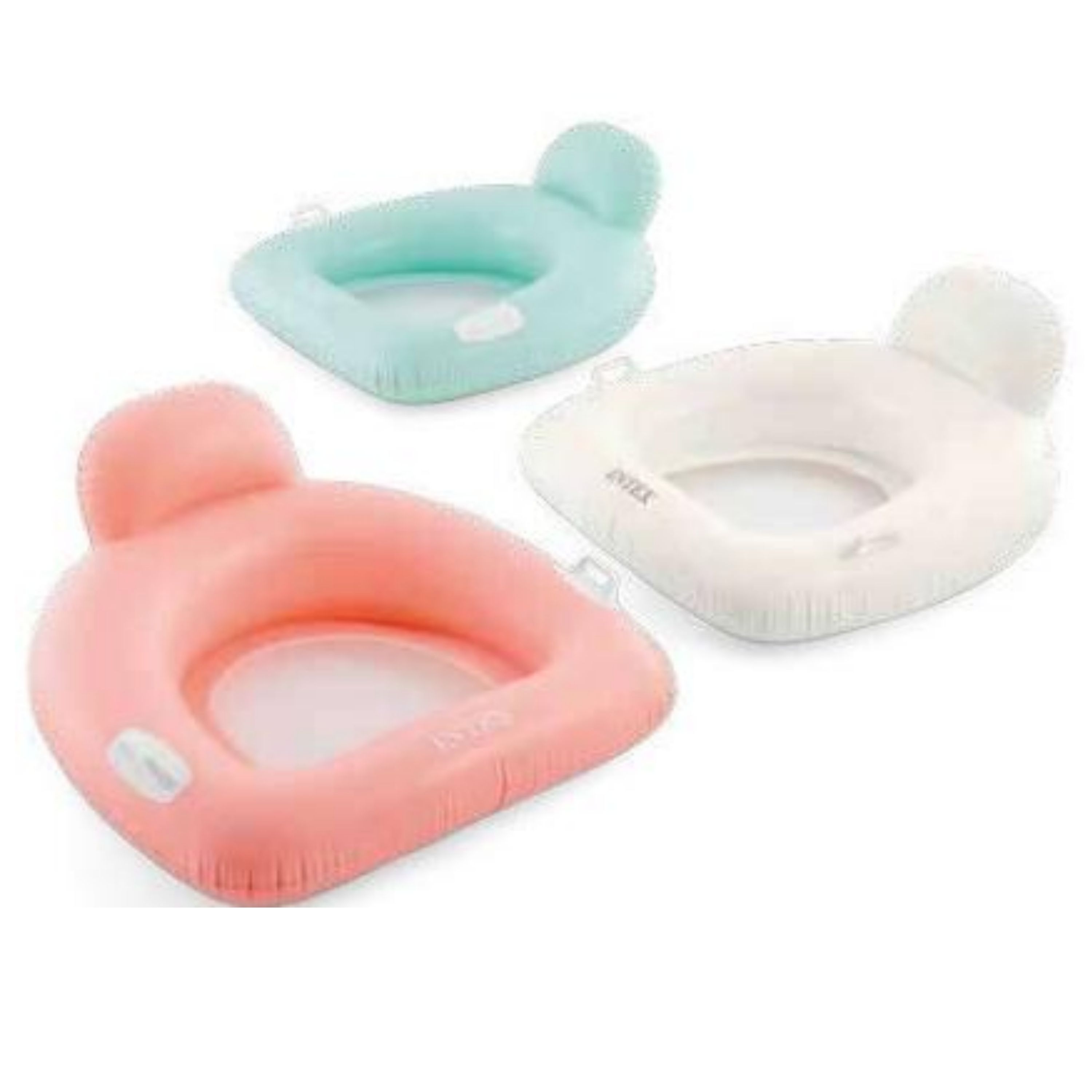 Rosa, blanco, azul claro