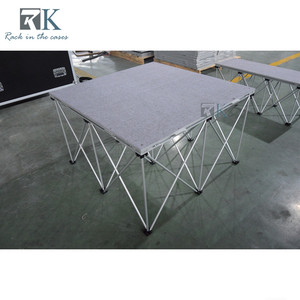 Grey Carpeted Finish <b>Platform</b> <b>Stage</b> Aluminum Spider Riser Event <b>Stage</b> - Product Image 5