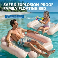 Vente en gros de transats gonflables pliables en PVC avec filet, lit flottant pour enfants, pour piscine, lac, rivière, divertissement aquatique estival