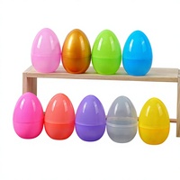 Capsules en PP en forme d'œuf 8*11cm pour jouets figurines enfants, colorées, pour distributeur automatique, en boîte