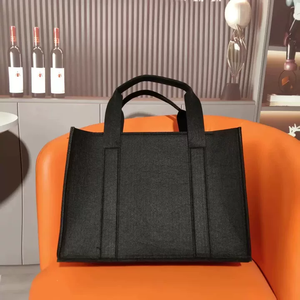 High Quality Felt Handbag Wholesale Price Black <strong>Cheap</strong> Felt Tote <strong>Bag</strong> For Women - Product Image 2