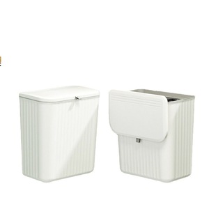 ถังขยะติดผนังพร้อมฝาปิดทรงสี่เหลี่ยมสำหรับใช้ในห้องน้ำในร่ม - Product Image 3