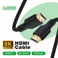 Câble HDMI 2.1 haute vitesse 8K 60Hz, nouveaux produits en gros de l'usine WISTAR, câble 4K 144Hz pour moniteur/HDTV/ordinateur