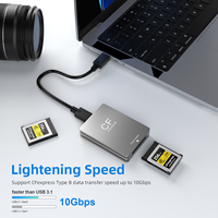 OEM USB3.1 Gen2 10Gbps adaptor USB C USB a untuk CFexpress tipe B pembaca kartu memori