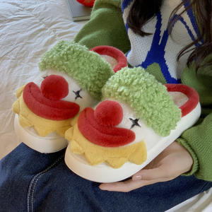 CHIQUE Funny Plush Clown <span class=keywords><strong>Circus</strong></span> Halloween Warmer Pantuflas Otoño e Invierno Antideslizante Zapatillas de casa - Product Image 6