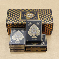 Cartes à jouer de luxe Wanquan Gold Texas Hold'Em, très vendues, imperméables, en plastique, avec bordure dorée, 63x88mm, 165g, pour les sports de plein air