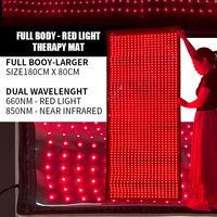 Couverture de luminothérapie rouge 71"x31" 660nm 850nm 1280 LED, tapis de thérapie infrarouge proche corps entier, améliore le sommeil, soins de la peau à domicile, OEM