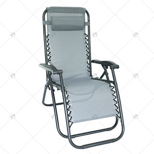 Silla de Jardín Plegable Portátil para Exteriores, Tumbona de Playa, Muebles Ajustables de Gravedad Cero con Almohada - Product Image 4