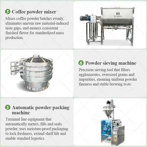Planta de Procesamiento de Café Instantáneo en Polvo, Línea Completa Semiautomática, Máquina de Tostado y Molienda - Product Image 5