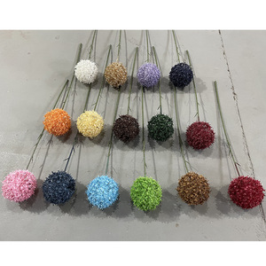 Artisanat Ingénieux : Boule d'Oignon Artificielle à Tige Unique en Plastique pour Décoration de Mariage et Composition Florale Domestique - Product Image 2