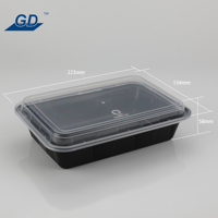 GD G-9632 32oz Récipient pour préparation de repas au micro-ondes Bol alimentaire en plastique pour la préparation de repas Assiettes et bols en plastique