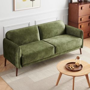 Manufacturer Mid Century Modern Decor <strong>Sofa</strong> Couch Thick Seat Cushion Small Loveseat <strong>Sofa</strong> <strong>for</strong> <strong>Bedroom</strong> Apartment Office - Product Image 5