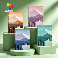 Cahier d'exercices scolaire luxueux à spirales personnalisé avec option de logo personnalisé, format A4