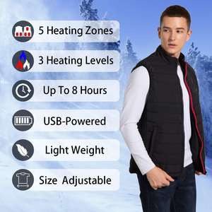 5 Placas calefactoras Calentamiento de larga duración Chaleco calefactor infrarrojo lejano para unisex - Product Image 5