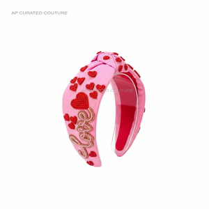 Maravillosa diadema India hecha a mano con cuentas, accesorios para el cabello anudados para la colección especial del Día de San Valentín - Product Image 1