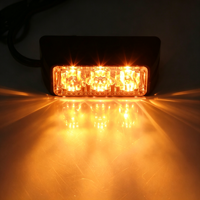 Feu de signalisation d'urgence LED 3W à 3 modes stroboscopiques, montage latéral, boîtier en alliage d'aluminium, multicolore, clignotant, pour tout-terrain