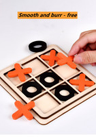 Tic Tac Toe XO jeux de société en bois pièces salon table classique amusant voyage stratégie croix jeu de société