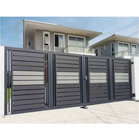 Portail Coulissant en Aluminium Découpé au Laser, Design Personnalisé, Style Moderne, pour Allée de Maison de Village et Résidentielle – Prix Compétitifs