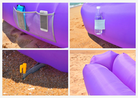 Sofa gonflable portatif de sofa d'air de conception unique avec le support de tasse pour le festival de pique-nique de camping
