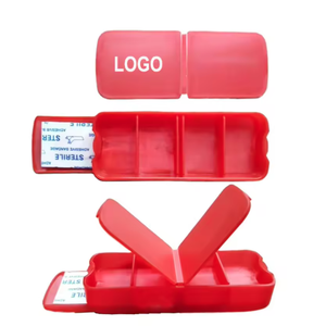 Custom Logo Pill Box and Bandage Dispenser Promotional Giveaway Items for Corporate Events Health Care Medicine Organizer