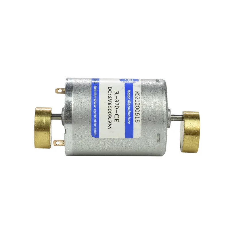 R-370 51 مللي متر كبيرة الاهتزاز البسيطة الكهربائية 6000RPM 8500RPM 6V 12V 24V موتور تيار مباشر ذو محورين المزدوج رئيس الجنس لعبة الاهتزاز المحرك