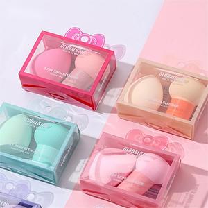 Ensemble de pinceaux de maquillage végétaliens éponge de beauté pour fond de teint <span class=keywords><strong>champignon</strong></span> 2 pièces coffret cadeau <span class=keywords><strong>en</strong></span> <span class=keywords><strong>forme</strong></span> <span class=keywords><strong>d</strong></span>'œuf de beauté - Product Image 4