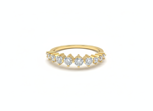 Half <b>Eternity</b> Diamond <b>Ring</b> Natural & Lab Grown Diamonds 925 <b>Silver</b> / 10KT 14KT 18KT Gold Diamond <b>Ring</b> For Sale - Product Image 2