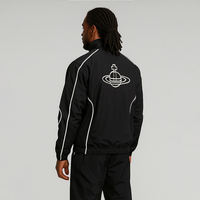 Veste réfléchissante streetwear avec logo personnalisé, ensemble de fermeture éclair, bande latérale, coupe-vent, survêtement pour homme