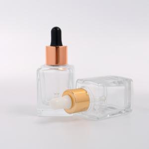 Vente flash : Petite bouteille compte-gouttes en verre vide pour huile essentielle, <span class=keywords><strong>parfum</strong></span>, 35 ml, carrée, transparente, cosmétique, nettoyant facial - Product Image 4