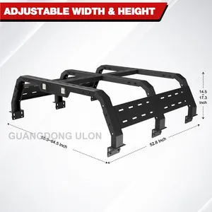Universal Pickup Truck Bed Roll Bar Rack 4X4 Bed Ladder Rack Roof Rack Wholesale Fit Truck Bed Toyota Tacoma Tundra Wrangler JT