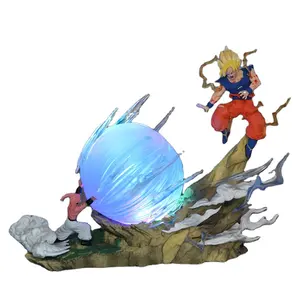 Dragon Super Ball Saiya Anime Figure PVC Figurine Buo Vs Sun Wukong Battle Model Statue Turtle Style Qigong Ornament