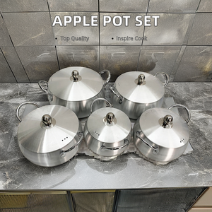 Juego de Utensilios de Cocina SUPER <span class=keywords><strong>FESA</strong></span> CY-SP7 de 5 Piezas, Clásico, Ecológico, de Aluminio, Duradero, Reciclable, con Fondo para Cocina de Gas e Inducción - Product Image 4