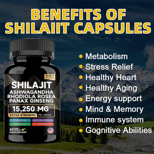 OEM Marque Privée 8 en 1 Capsules de Shilajit avec Rhodiola Rosea Ginseng Ashwagandha Complément Nutritionnel - Product Image 3