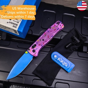 Cuchillo de Bolsillo para Camping BM535 de Grado Industrial con Hoja de Acero S30V con Punta de Lanza y Borde Plano, Mango de Aleación de Aluminio de Color, Personalizable OEM - Product Image 2