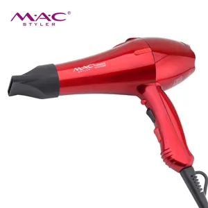 Grosir Styler MAC 5000W Motor tanpa sikat pengering rambut merah negatif Ion pengering Ac Motor panas dan dingin pengering tiup udara