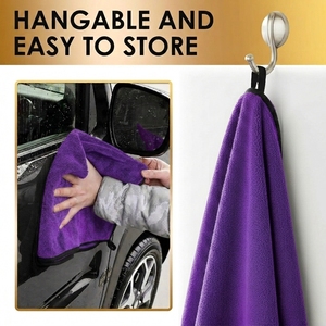 Serviette de lavage auto en microfibre super absorbante pour nettoyage final 900 g/m² 60x90 sans peluches pour le detailing automobile - Product Image 4