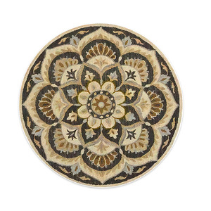Alfombra Redonda Elegante con Diseño de Medallón, Imitación de Cachemira, para Sala de Estar, Dormitorio, Decoración del Hogar, 6 pies, Estilo Vintage - Product Image 2