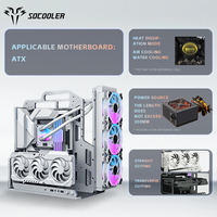 Gabinete de PC Socooler Elegante de Torre Completa E-ATX de Aleación de Aluminio con Ventana Lateral, Refrigeración por Agua, para Juegos, Nuevo en Existencia