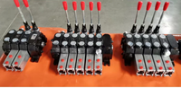 Katup Distributor Hidrolik YD Kapasitas Tinggi 2-Arah 80 L/mnt P80 6 Spool Manual Monoblock Kontrol Arah Tabung 31.5 MPa 1
