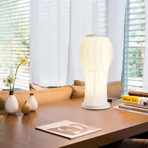 Luminária decorativa em creme para sala de estar, moderna, simples, lâmpada de chão
