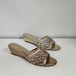 Sandali Rosa con <span class=keywords><strong>Tacco</strong></span> Alto e Diamanti da Donna, Punta Quadrata Metallizzata, Cinturino alla Caviglia con Strass, <span class=keywords><strong>Tacco</strong></span> a Blocco Allargato - Product Image 3