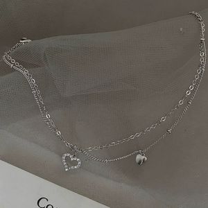 กำไลข้อเท้า FY-<span class=keywords><strong>JL031</strong></span>ดีไซน์สองชั้นลายความรักเงินสเตอร์ลิงสำหรับผู้หญิงเวอร์ชันเกาหลีดีไซน์คนดังทางอินเตอร์เน็ตแบบเรียบง่าย - Product Image 4