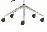 Fauteuil de loisirs moderne avec mousse moulée, base en aluminium, roulettes en nylon pour bureau, hôtel, usage domestique