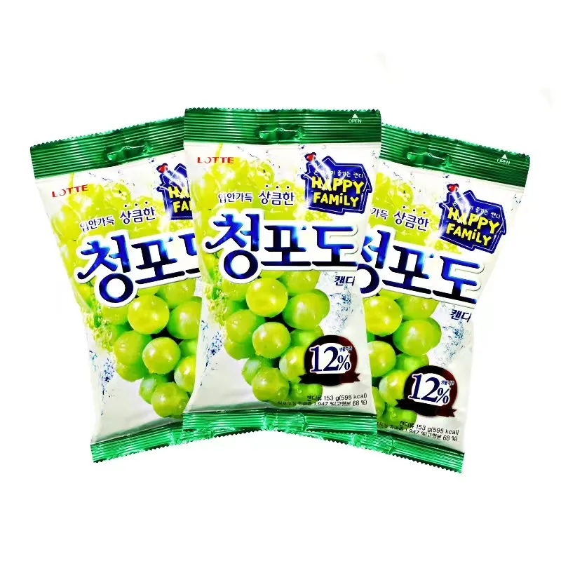 Korea imported green grape flavored candy 153g glucose fruit Korean drama meteor same style